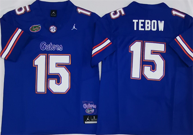 Men's Florida Gators #15 Tim Tebow Royal F.U.S.E Stitched Jersey